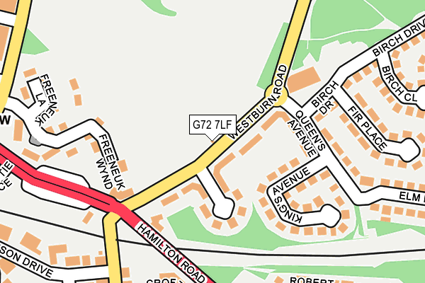 G72 7LF map - OS OpenMap – Local (Ordnance Survey)