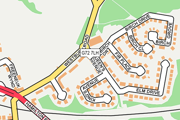 G72 7LH map - OS OpenMap – Local (Ordnance Survey)