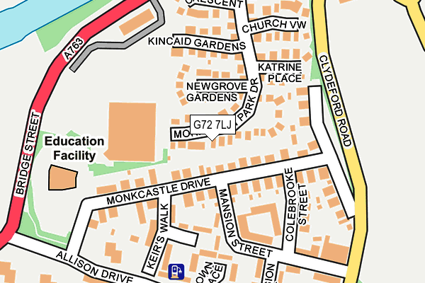 G72 7LJ map - OS OpenMap – Local (Ordnance Survey)