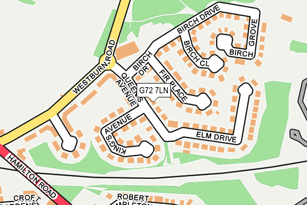 G72 7LN map - OS OpenMap – Local (Ordnance Survey)