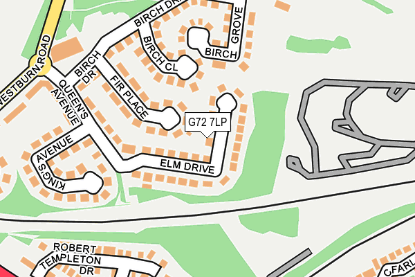 G72 7LP map - OS OpenMap – Local (Ordnance Survey)