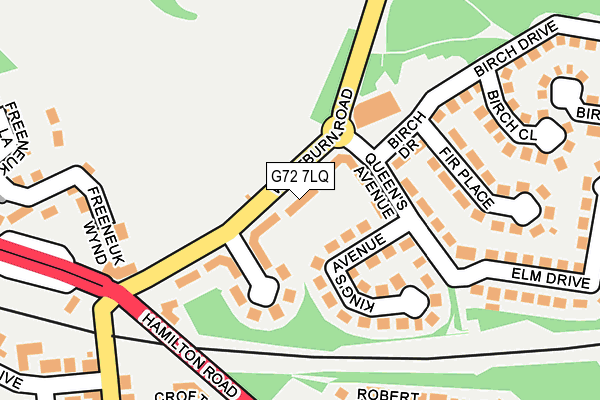 G72 7LQ map - OS OpenMap – Local (Ordnance Survey)
