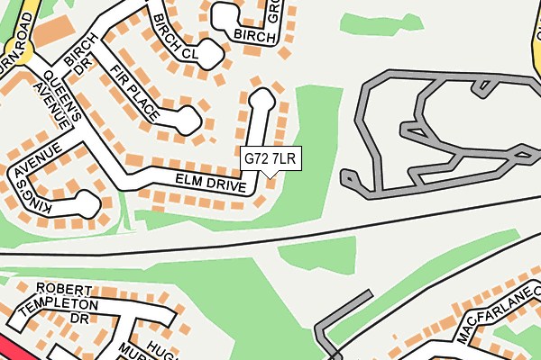 G72 7LR map - OS OpenMap – Local (Ordnance Survey)