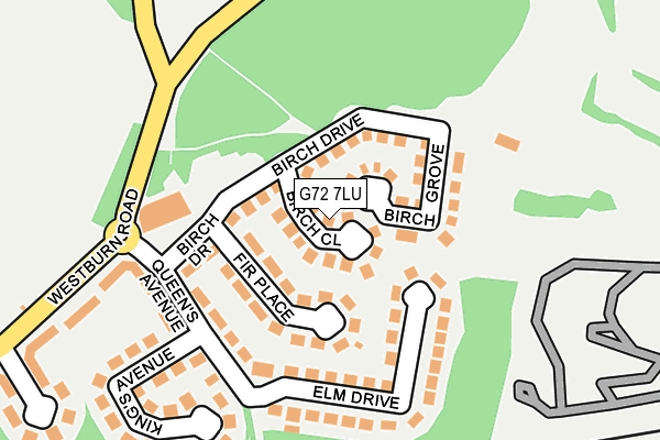 G72 7LU map - OS OpenMap – Local (Ordnance Survey)