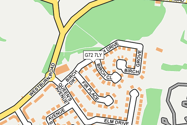 G72 7LY map - OS OpenMap – Local (Ordnance Survey)