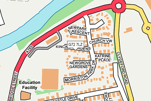 G72 7LZ map - OS OpenMap – Local (Ordnance Survey)