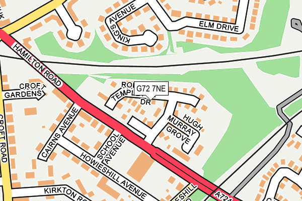G72 7NE map - OS OpenMap – Local (Ordnance Survey)