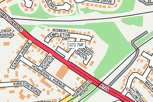 G72 7NF map - OS OpenMap – Local (Ordnance Survey)