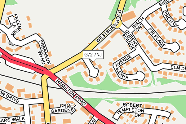G72 7NJ map - OS OpenMap – Local (Ordnance Survey)