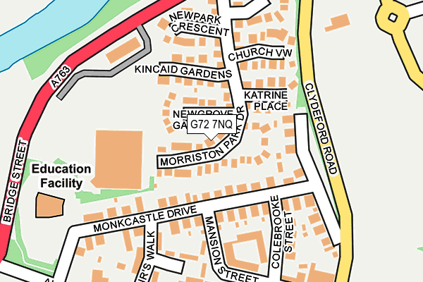 G72 7NQ map - OS OpenMap – Local (Ordnance Survey)