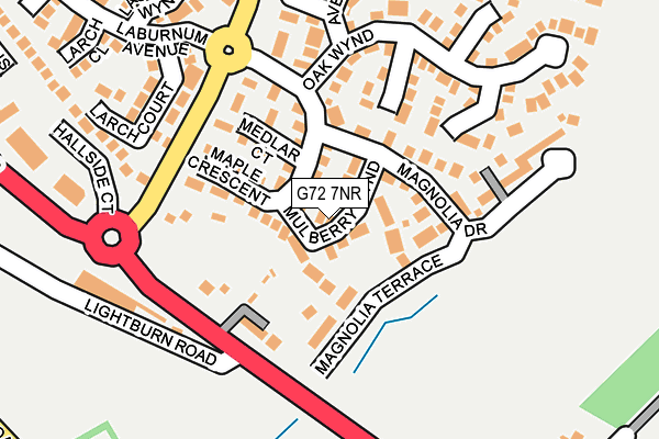 G72 7NR map - OS OpenMap – Local (Ordnance Survey)