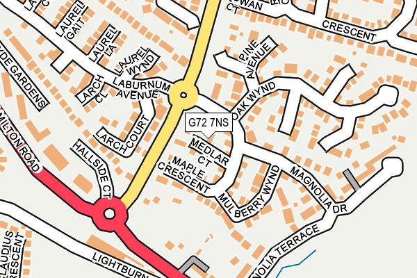 G72 7NS map - OS OpenMap – Local (Ordnance Survey)