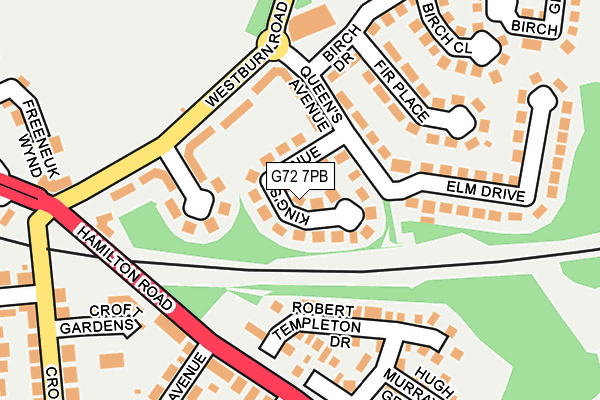 G72 7PB map - OS OpenMap – Local (Ordnance Survey)
