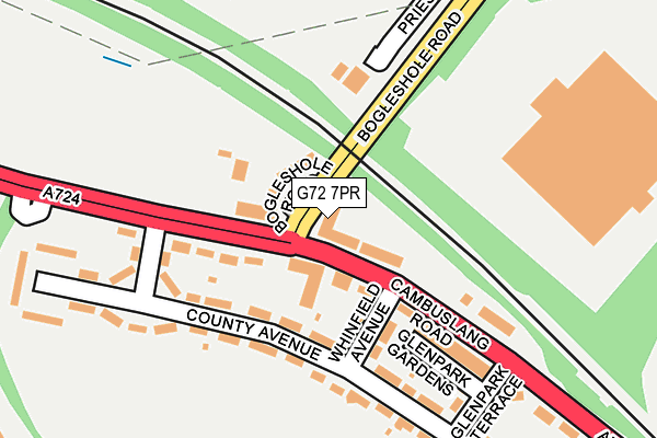 G72 7PR map - OS OpenMap – Local (Ordnance Survey)