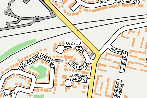 G72 7QD map - OS OpenMap – Local (Ordnance Survey)