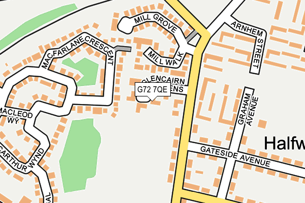 G72 7QE map - OS OpenMap – Local (Ordnance Survey)