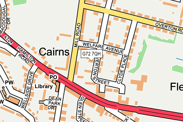 G72 7QH map - OS OpenMap – Local (Ordnance Survey)