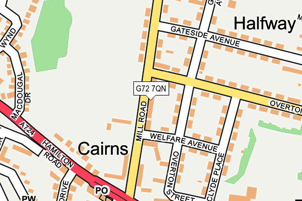 G72 7QN map - OS OpenMap – Local (Ordnance Survey)