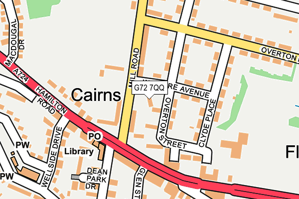 G72 7QQ map - OS OpenMap – Local (Ordnance Survey)