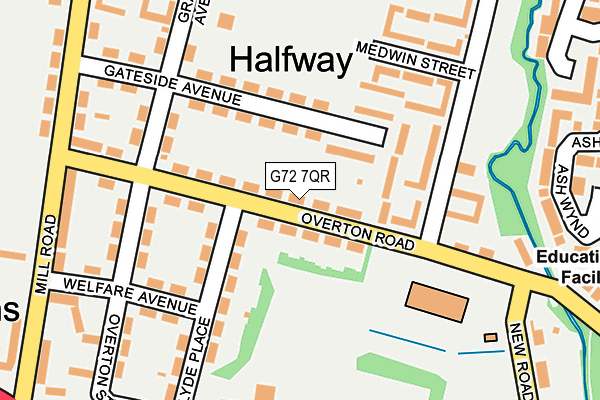 G72 7QR map - OS OpenMap – Local (Ordnance Survey)
