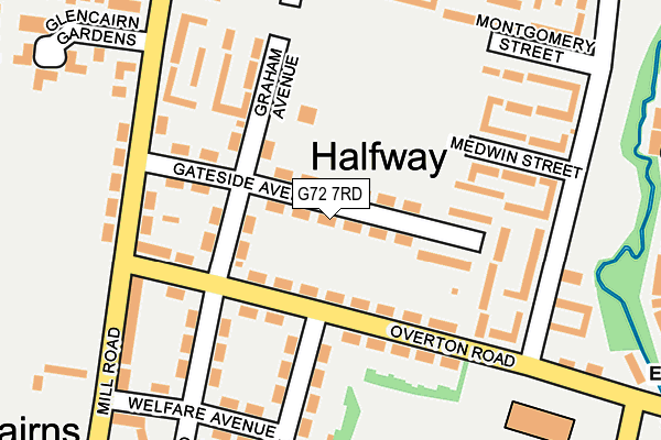 G72 7RD map - OS OpenMap – Local (Ordnance Survey)