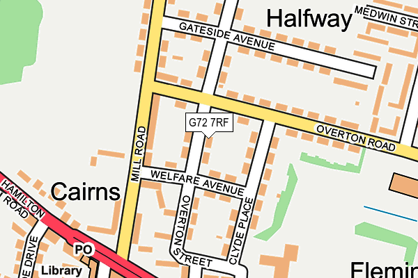 G72 7RF map - OS OpenMap – Local (Ordnance Survey)