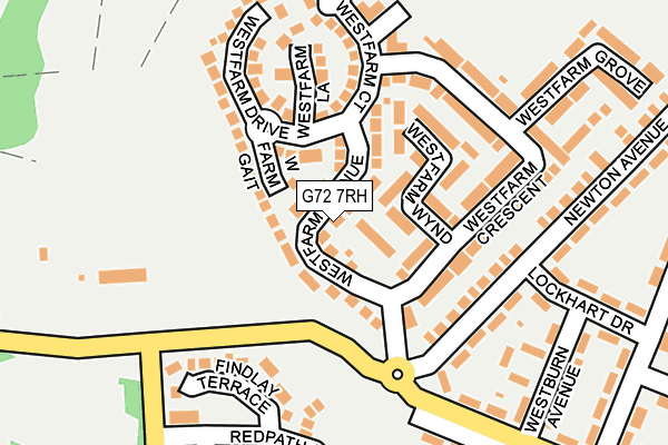 G72 7RH map - OS OpenMap – Local (Ordnance Survey)