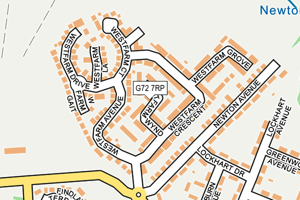 G72 7RP map - OS OpenMap – Local (Ordnance Survey)