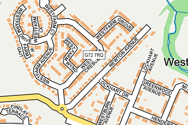 G72 7RQ map - OS OpenMap – Local (Ordnance Survey)
