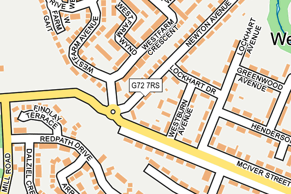 G72 7RS map - OS OpenMap – Local (Ordnance Survey)