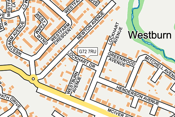 G72 7RU map - OS OpenMap – Local (Ordnance Survey)