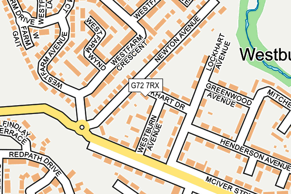 G72 7RX map - OS OpenMap – Local (Ordnance Survey)