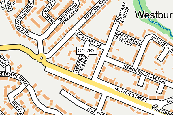 G72 7RY map - OS OpenMap – Local (Ordnance Survey)