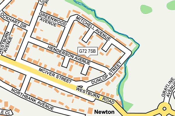 G72 7SB map - OS OpenMap – Local (Ordnance Survey)