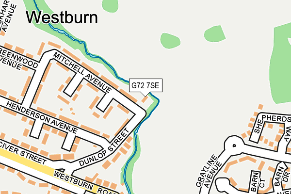 G72 7SE map - OS OpenMap – Local (Ordnance Survey)
