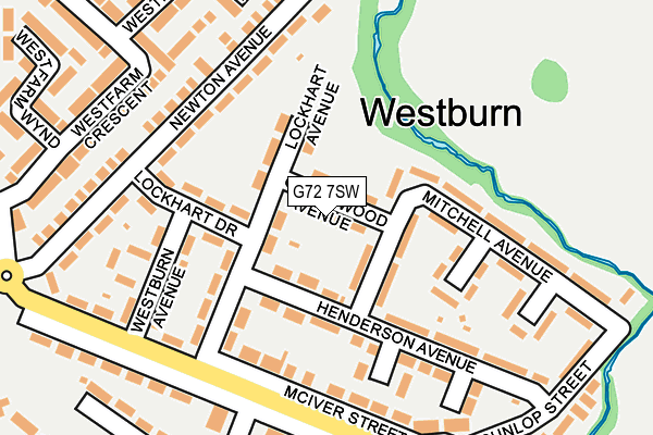 G72 7SW map - OS OpenMap – Local (Ordnance Survey)
