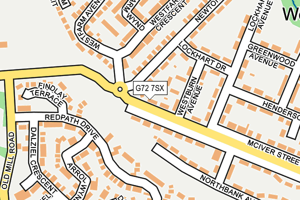 G72 7SX map - OS OpenMap – Local (Ordnance Survey)