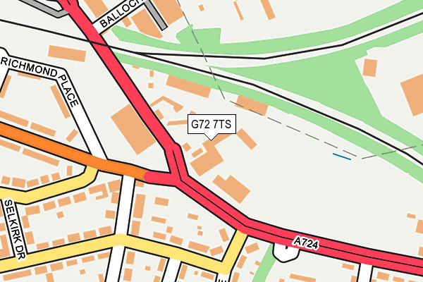 G72 7TS map - OS OpenMap – Local (Ordnance Survey)