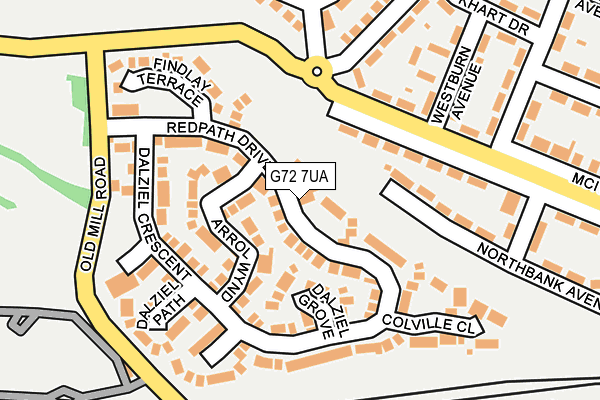 G72 7UA map - OS OpenMap – Local (Ordnance Survey)