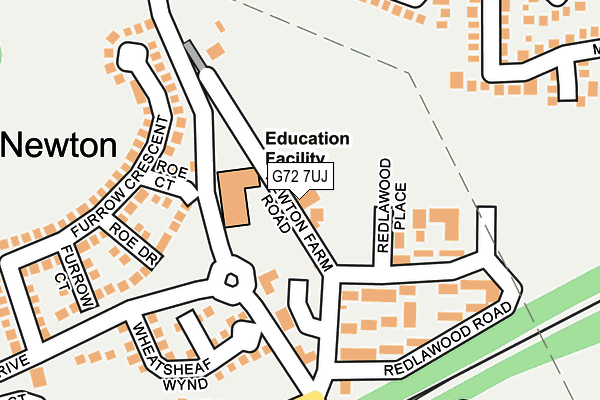 G72 7UJ map - OS OpenMap – Local (Ordnance Survey)