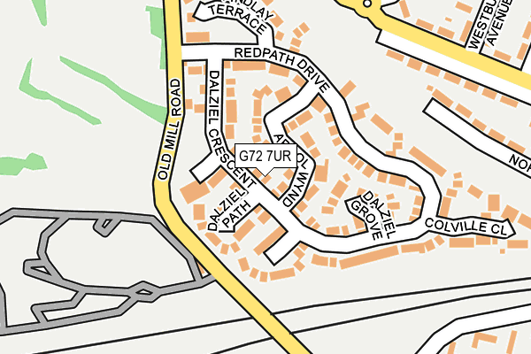 G72 7UR map - OS OpenMap – Local (Ordnance Survey)