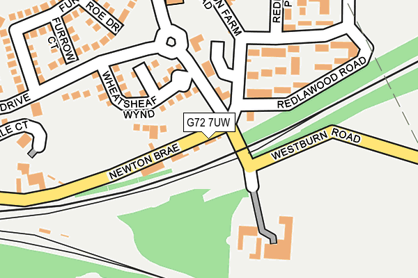 G72 7UW map - OS OpenMap – Local (Ordnance Survey)
