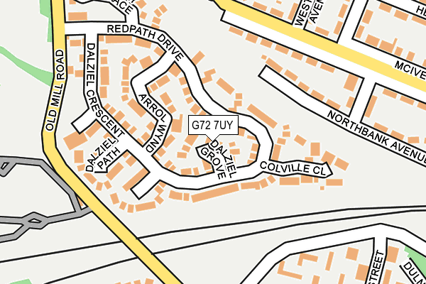 G72 7UY map - OS OpenMap – Local (Ordnance Survey)
