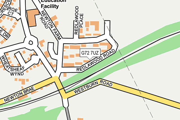 G72 7UZ map - OS OpenMap – Local (Ordnance Survey)