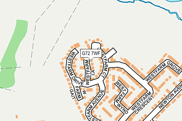 G72 7WF map - OS OpenMap – Local (Ordnance Survey)