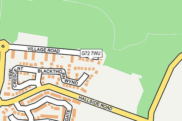 G72 7WU map - OS OpenMap – Local (Ordnance Survey)