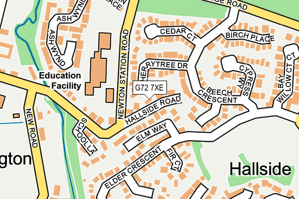 G72 7XE map - OS OpenMap – Local (Ordnance Survey)