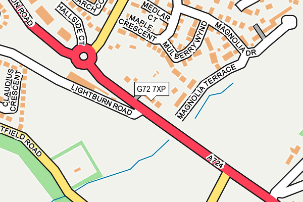 G72 7XP map - OS OpenMap – Local (Ordnance Survey)