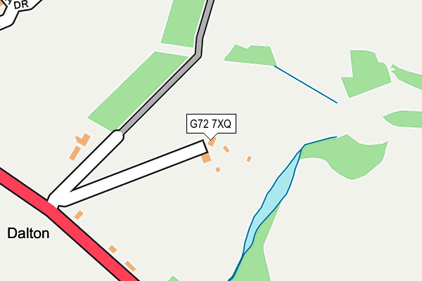 G72 7XQ map - OS OpenMap – Local (Ordnance Survey)