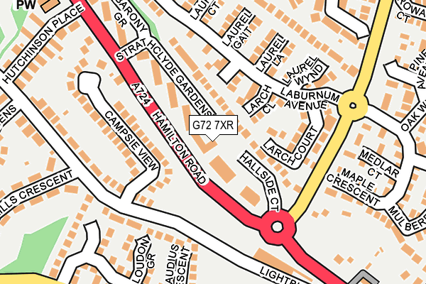G72 7XR map - OS OpenMap – Local (Ordnance Survey)